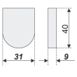Накладка для петли Н502 овал (Satin Chrome cup) BOYARD H16SC