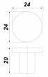 BOYARD.Ручка мебельная SOLO RC042BSN.4