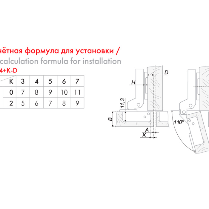 Петля мебельная полунакладная Clip-on BOYARD с доводчиком H302B02/2412