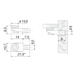 Полкодержатель типа штифт для стекла с накладкой BOYARD P001NP.57