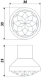 BOYARD.Ручка мебельная DIMOND RC421CP/CrT.4