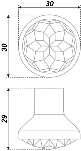 BOYARD.Ручка мебельная DIMOND RC421CP/CrT.4