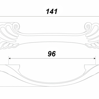 Ручка-скоба мебельная MADONNA BOYARD Белый с золотой патиной RS502W/G.1/96