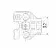 Планка с эксц. регул. и евровинтами для петель NEO BOYARD H5030