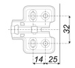 Петля мебельная с доводчиком тип B BOYARD H302B02/2510