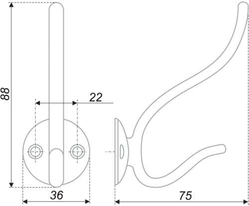 BOYARD.Крючок K0860 K208SC.6