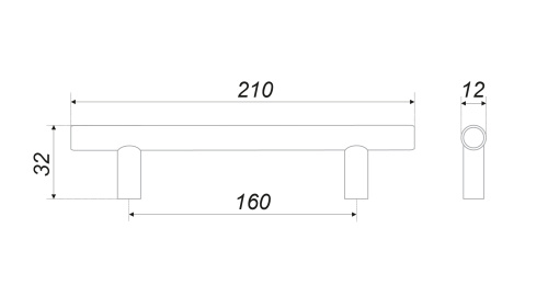 BOYARD.Ручка RR002 цвет BN RR002BN.5/160