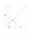 BOYARD.Крючок мебельный K204.05SC.8