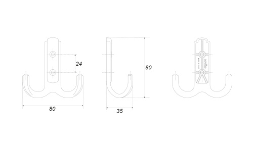 Крючок мебельный DOMANI K252MAB.6 BOYARD