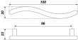 BOYARD.Ручка S1330/96 RS013GP.4/96