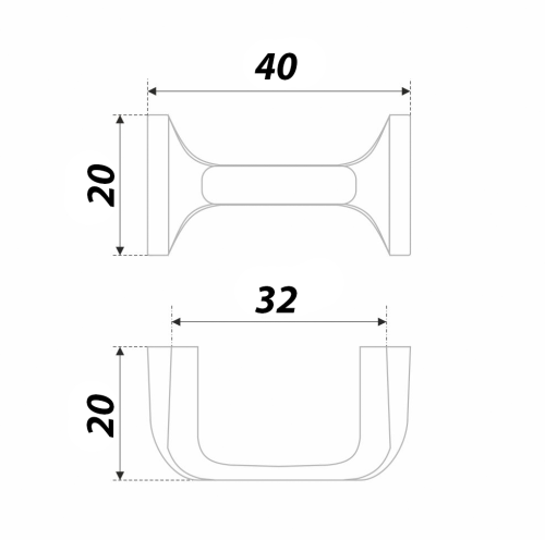 BOYARD.Ручка мебельная MINI RS288BSN.4/32
