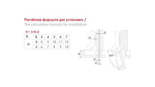 Петля без пружины и ответной планки для полунакладной двери PROFI PUSH BOYARD H961B02/BN