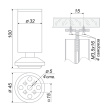 Нога N0130/30 PC BOYARD N301CP/CP.1