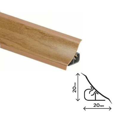 Плинтус для столешниц Ольха Thermoplast MRK120 20х20х3000мм 141 (ф-ра 679/803/1007)