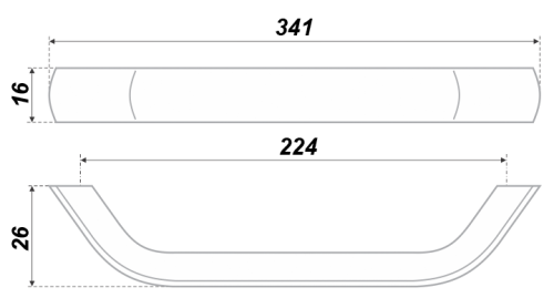 BOYARD.Ручка мебельная AL RS062CP.4/224