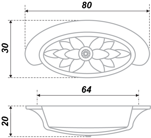 BOYARD.Ручка мебельная RS416BSN.3/64