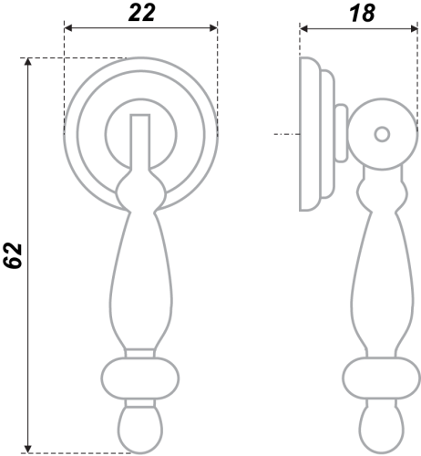 BOYARD.Ручка C2422 RC024AC.3