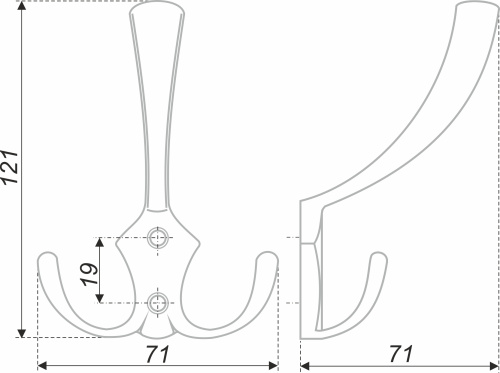 BOYARD.Крючок мебельный K302AB.6