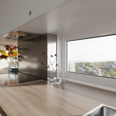 Столешница Sonoma oak light 3230/Mw Slotex 3000х600х40 мм