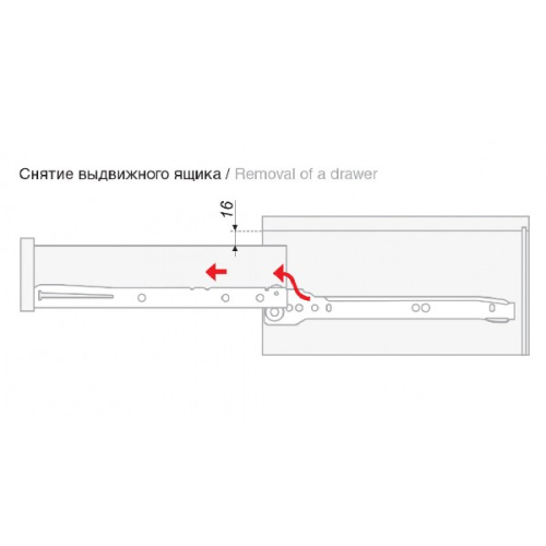 Роликовые направляющие BOYARD DS01 (600мм.) белые DS 01W.1/600