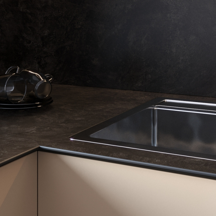Столешница Black slate 2333/Q Slotex 3000х600х40 мм