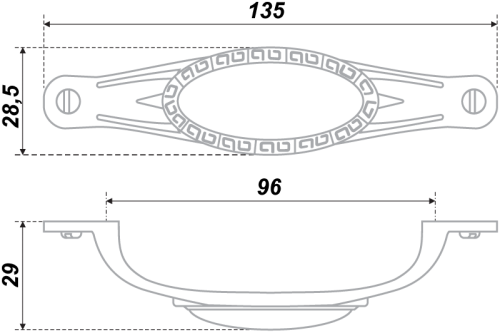 BOYARD.Ручка мебельная RS415EAB.4/96
