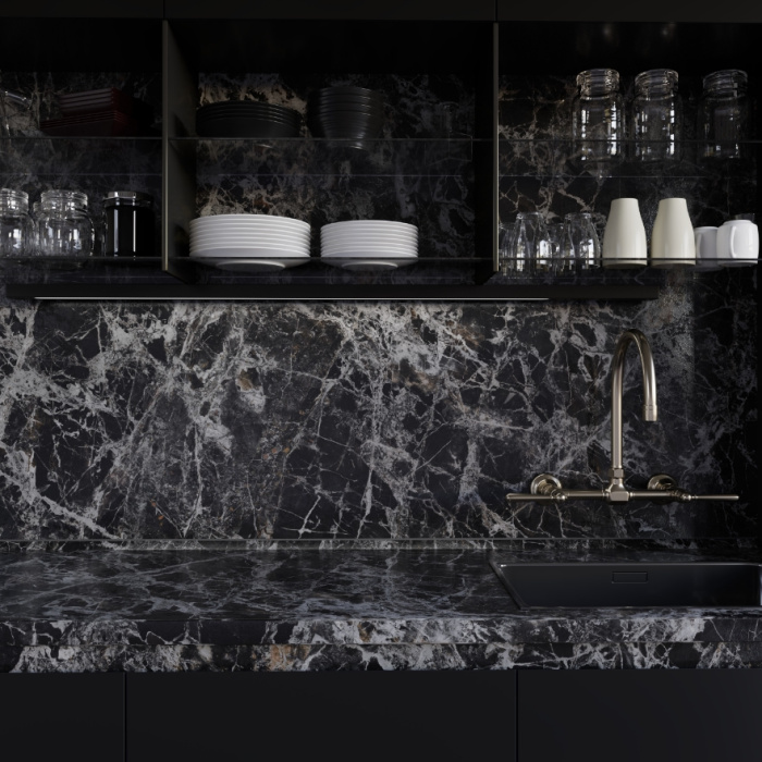 Столешница Mystic marble 8053/R Slotex 4200х600х40 мм