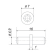 Полкодержатель "дупло" цинк 5х16мм BOYARD P101ZN.56