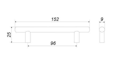 BOYARD.Ручка R0150/96 RR001SN.4/96