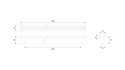 Ручка мебельная SHELL BOYARD RS064SC.4/320