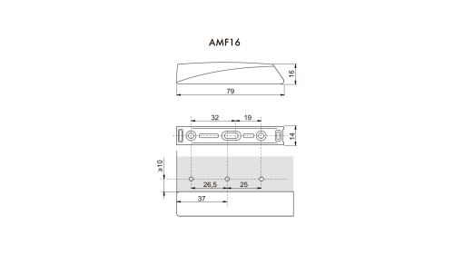 Корпус для накладной установки AMF14 и AMF15 BOYARD AMF16/GRPH