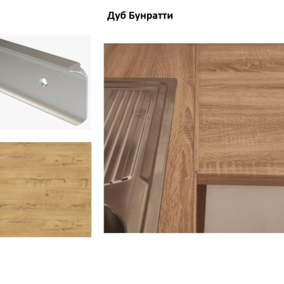 Планка для столешницы угловая №3829 Дуб Бунратти R9 600x38 мм СКИФ