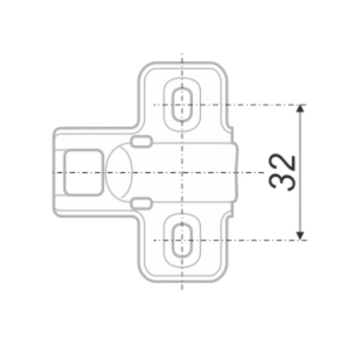 Планка для петли H404 с вкр. евровинтами, H0 BOYARD H2230