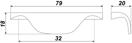 BOYARD.Ручка мебельная RS025SC.3/32