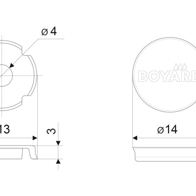 Заглушка для ручек декоративная BOYARD RZ001AB