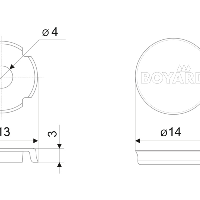 Заглушка для ручек декоративная BOYARD RZ001AB