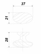 BOYARD.Ручка мебельная TWIST RC126MAB.4