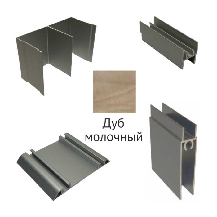 Комплект х4 двери дуб молочный без в/п 3950мм Futurum