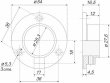 Штангодержатель для трубы d25мм BOYARD SHD01/2/1CP/1