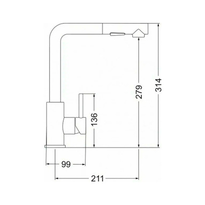 Смеситель для кухни Emar EC-3010 сатин