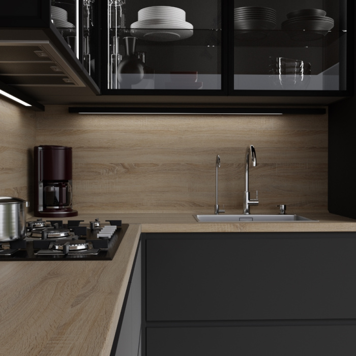 Столешница Sonoma oak light 3230/Mw Slotex 3000х600х40 мм