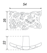 BOYARD.Ручка мебельная LACE RC088CP/W.4