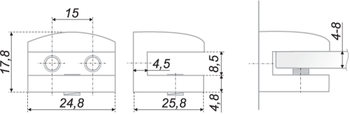 Полкодержатель P513 никель сатиновый BOYARD P513SN.2
