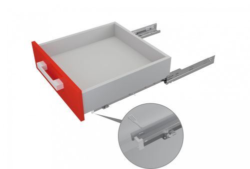 BOYARD.Направляющие шариковые, скрытого монтажа B-slide DB8883Zn/500