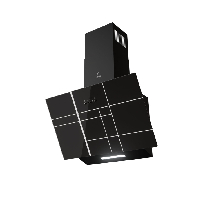 Кухонная вытяжка наклонная LEX MOZA 600 R1 BLACK