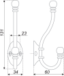 BOYARD.Крючок мебельный K209ABL.6