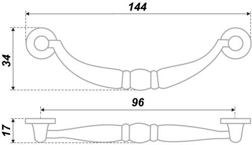 BOYARD.Ручка C3520 RS090AB.3/96