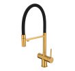 Смеситель для кухни Emar Pvd ЕС - 7024 GOLDEN высокий излив золото