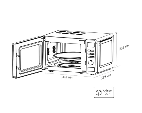 Микроволновая печь LEX FSMO D.02 WH