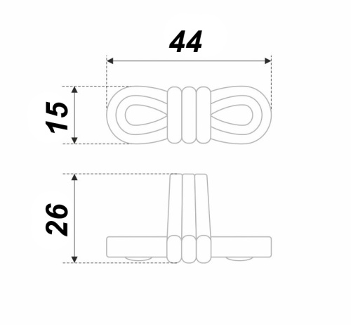 BOYARD.Ручка мебельная OLIVIA RC454MAB.4